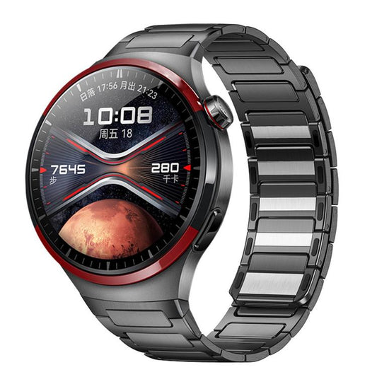 Press Button Interface Magnetic I-Shaped Stainless Steel Watch Band, For Huawei Watch 4 Pro