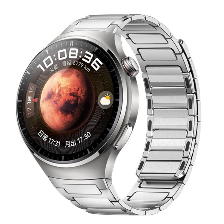 Press Button Interface Magnetic I-Shaped Stainless Steel Watch Band, For Huawei Watch 4 Pro