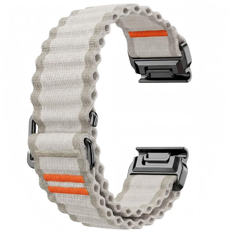 Ocean Wave Texture Nylon Watch Band, For Gamin 26mm, For Gamin 22mm, For Gamin 20mm