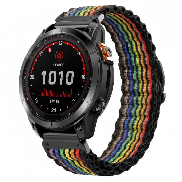 Ocean Wave Texture Nylon Watch Band, For Gamin 26mm, For Gamin 22mm, For Gamin 20mm