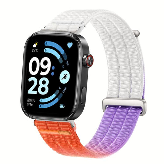 Double-Link Cloud-Feel Breathable Nylon Loop Metal Head Watch Band, For Xiaomi Band  10 Pro / Redmi Watch 6 / 5