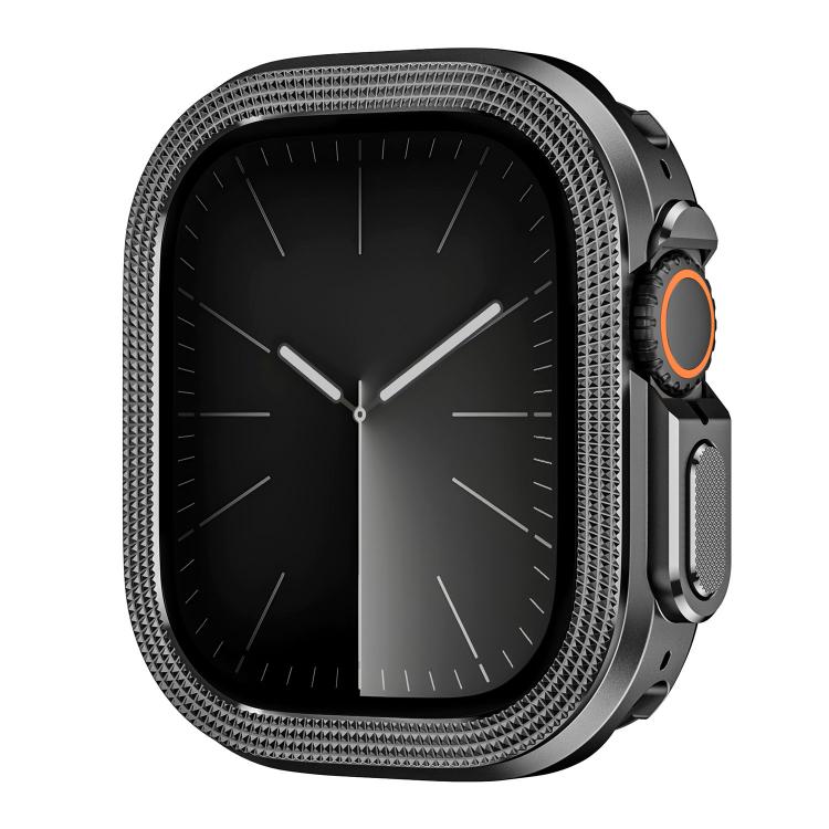 Rhombus Texture Style Metal Watch Protective Case, For Apple Watch Ultra 3 / 2 / 1 49mm