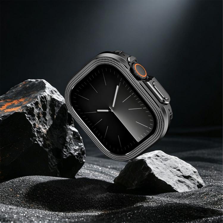 Rhombus Texture Style Metal Watch Protective Case, For Apple Watch Ultra 3 / 2 / 1 49mm