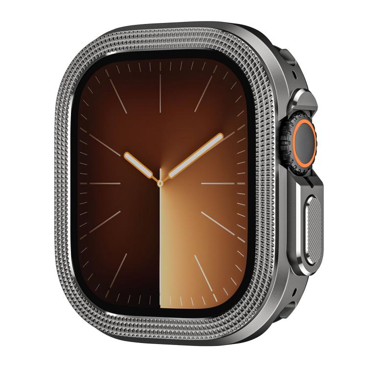 Rhombus Texture Style Metal Watch Protective Case, For Apple Watch Ultra 3 / 2 / 1 49mm