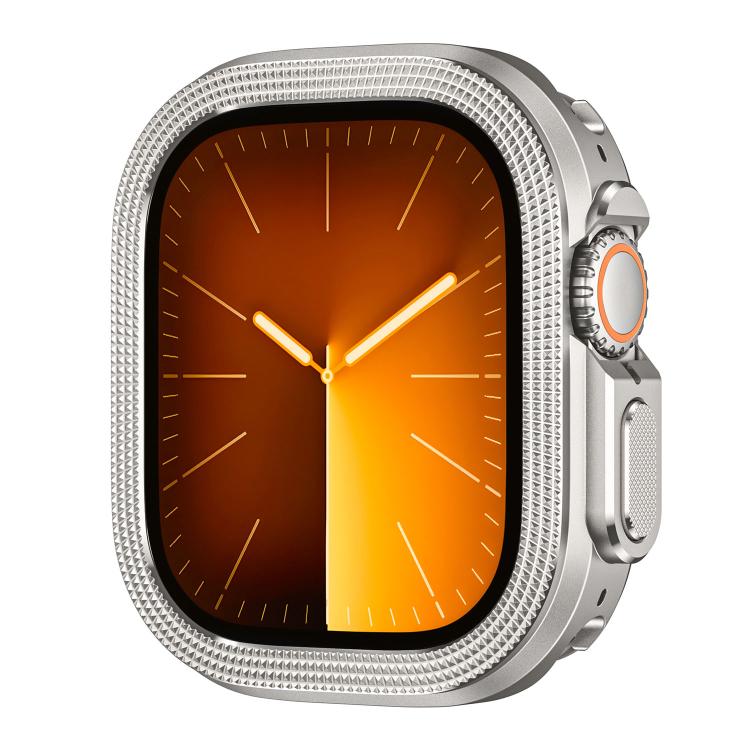 Rhombus Texture Style Metal Watch Protective Case, For Apple Watch Ultra 3 / 2 / 1 49mm