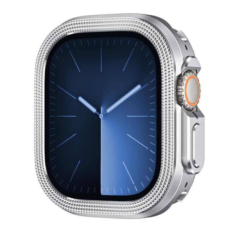 Rhombus Texture Style Metal Watch Protective Case, For Apple Watch Ultra 3 / 2 / 1 49mm