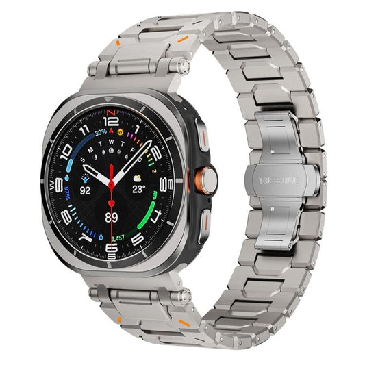 Pathfinder Butterfly Clasp Titanium Alloy Watch Band, For Galaxy Watch Ultra2 2026 / 2025 / 1 2024, For Galaxy Watch9 / 8 / 8 Classic