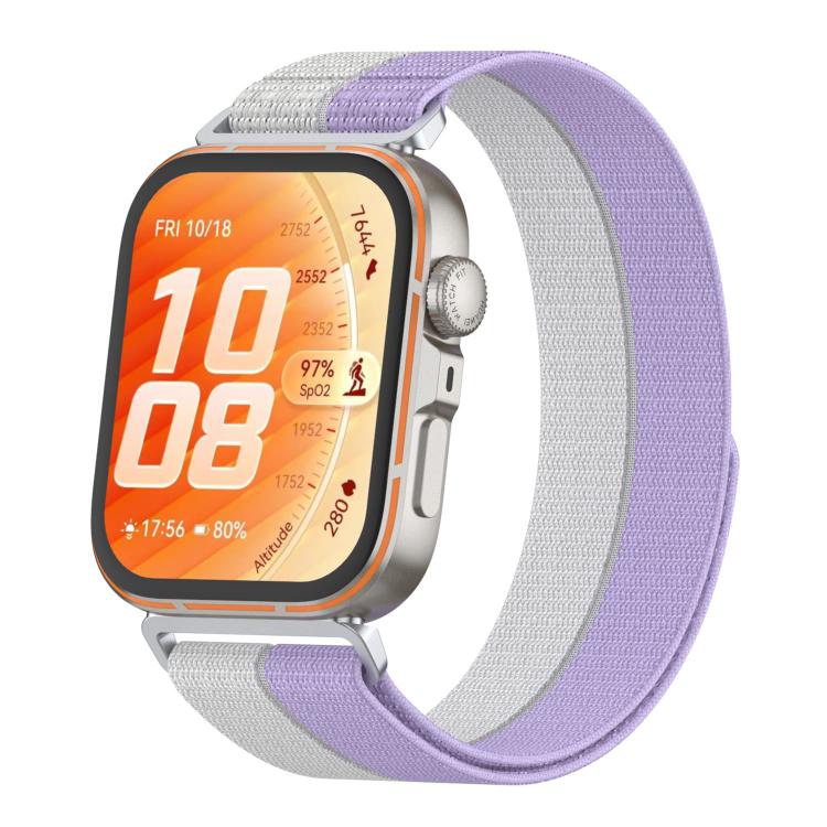Feather Light Round Tail Nylon Loop Metal Interface Watch Band, For Huawei Watch Fit 5 / Fit 5 Pro