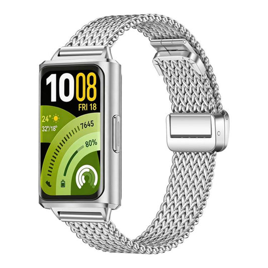 Slim Zigzag Mesh Folding Magnetic Clasp Stainless Steel Watch Band, For Huawei Band 11 / Band 11 Pro