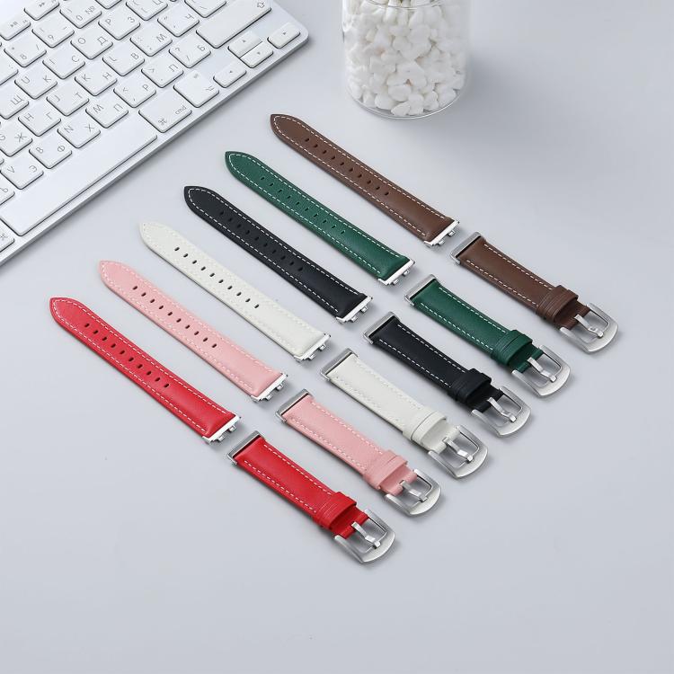Plain Genuine Leather Watch Band, For Huawei Band 11 / Band 11 Pro