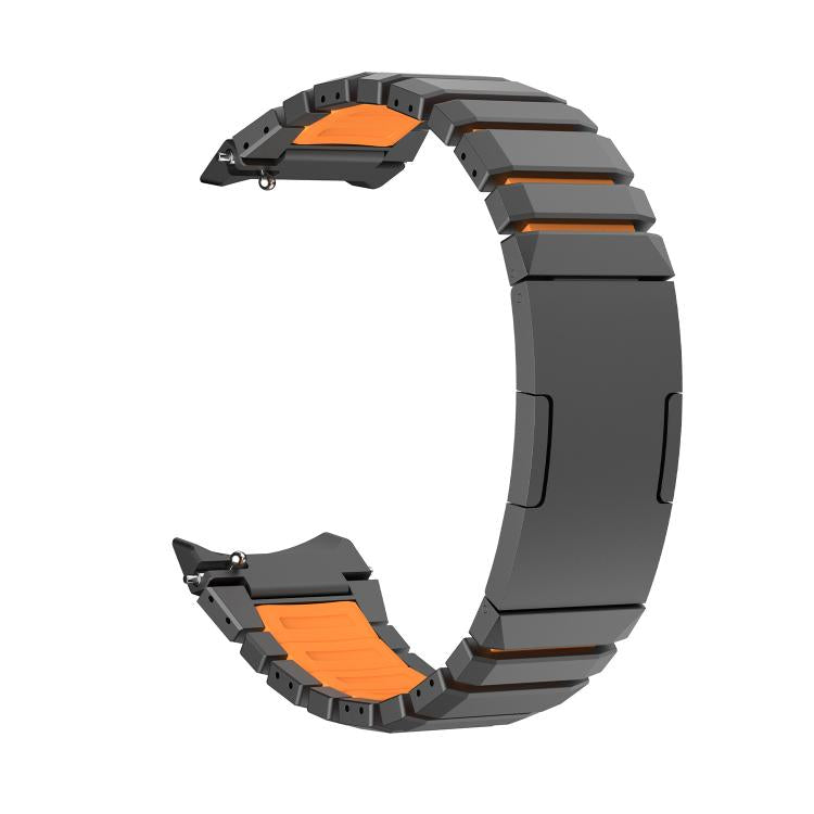 Press Folding Clasp Titanium Hybrid Silicone Watch Band, For Huawei Watch GT Runner 2