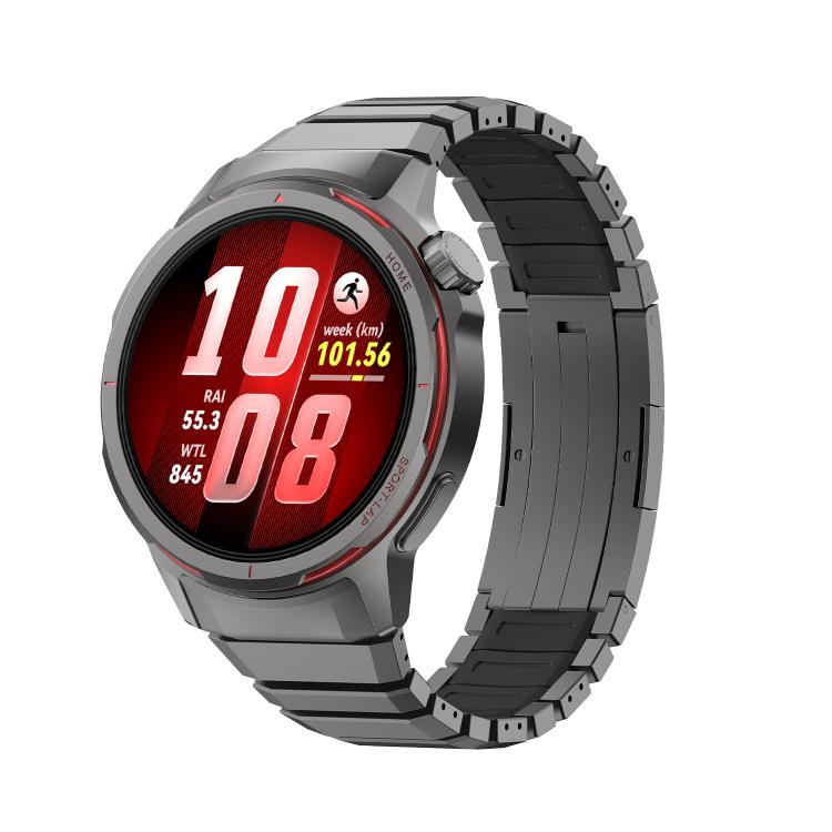 Press Folding Clasp Titanium Hybrid Silicone Watch Band, For Huawei Watch GT Runner 2