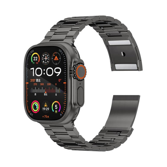 Three Beads Magnetic Clasp Titanium Alloy Watch Band, For Apple Watch 46mm / 49mm / 45mm / 44mm, For Apple Watch 42mm / 41mm / 40mm / 38mm