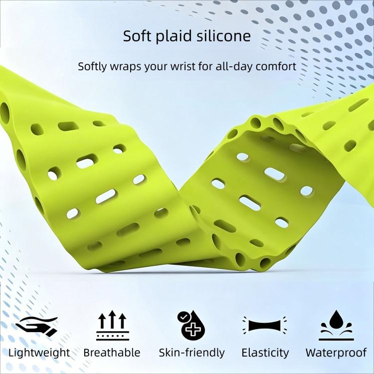 Ocean Mecha Metal Connector Silicone Watch Band, For Apple Watch 46mm / 49mm / 45mm / 44mm