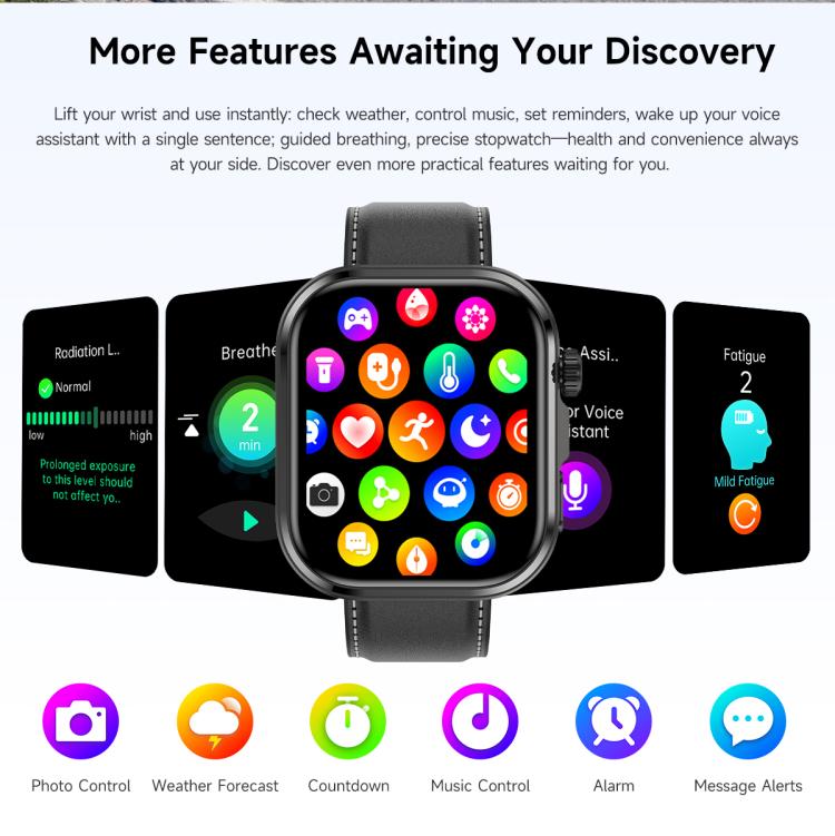 G47 1.83 inch HD Color Screen BT Calling Smart Watch Milan Steel Strap, Support Health Monitoring / HRV Function