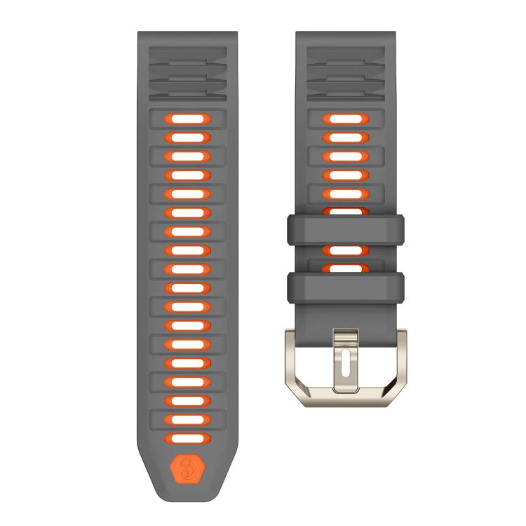 Quick Release Connector Wavy Two Color Silicone Watch Band, For Amazfit T-Rex Ultra 2