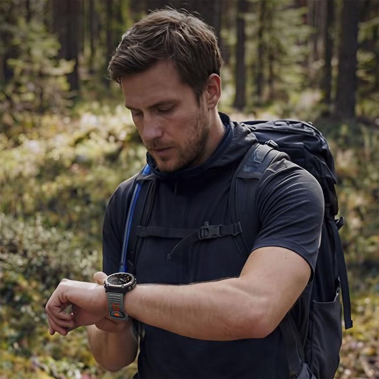Quick Release Connector Wavy Two Color Silicone Watch Band, For Amazfit T-Rex Ultra 2