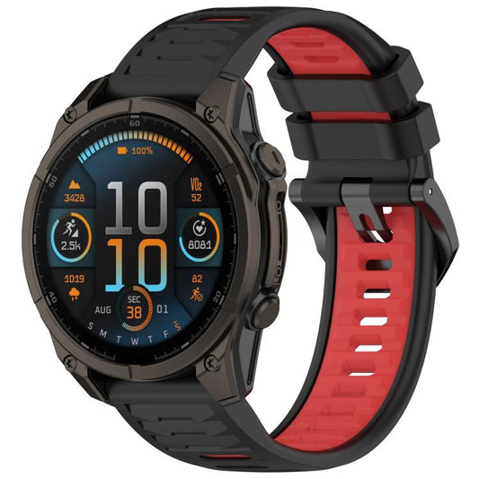 Armor-Type Dual Color Silicone Sports Watch Band, For Garmin 26mm, For Garmin 22mm