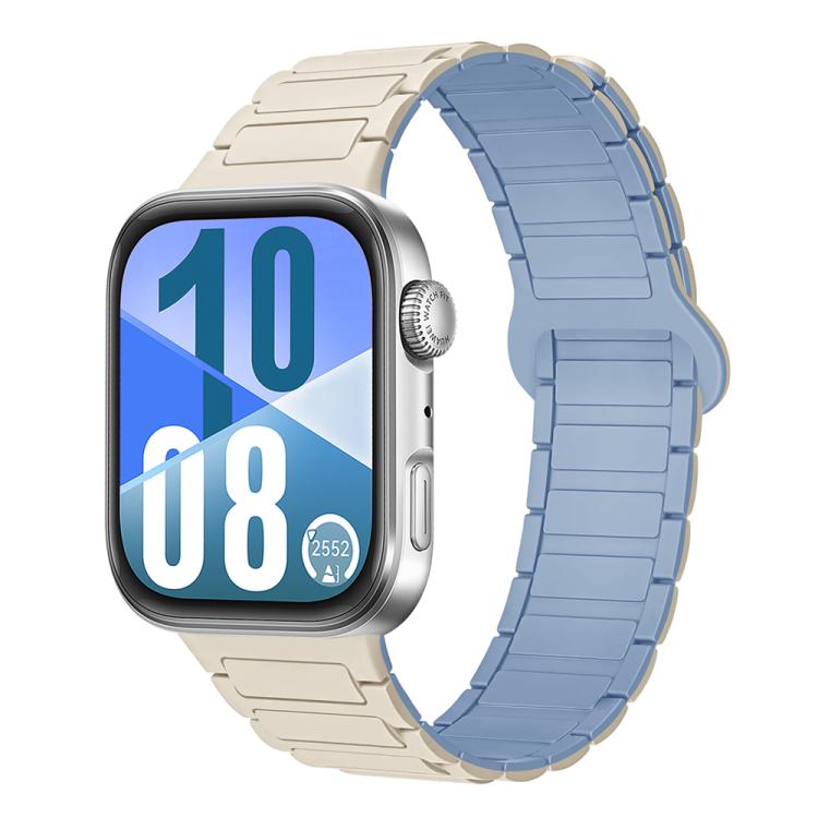 Three Beads Reverse Buckle Magnetic Silicone Watch Band, For Huawei Watch Fit 5 / Fit 5 Pro / Fit 4