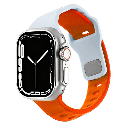 Irregular Twill Reverse Nail Buckle Silicone Watch Band, For Apple Watch 46mm / 49mm / 45mm / 44mm, For Apple Watch 42mm / 41mm / 40mm / 38mm