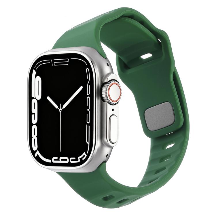 Irregular Twill Reverse Nail Buckle Silicone Watch Band, For Apple Watch 46mm / 49mm / 45mm / 44mm, For Apple Watch 42mm / 41mm / 40mm / 38mm