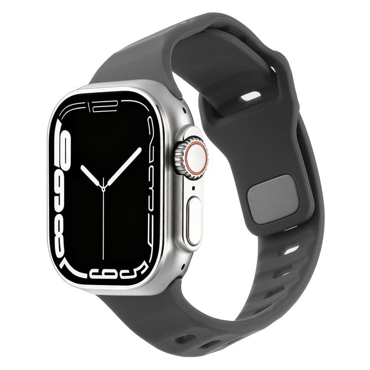 Irregular Twill Reverse Nail Buckle Silicone Watch Band, For Apple Watch 46mm / 49mm / 45mm / 44mm, For Apple Watch 42mm / 41mm / 40mm / 38mm
