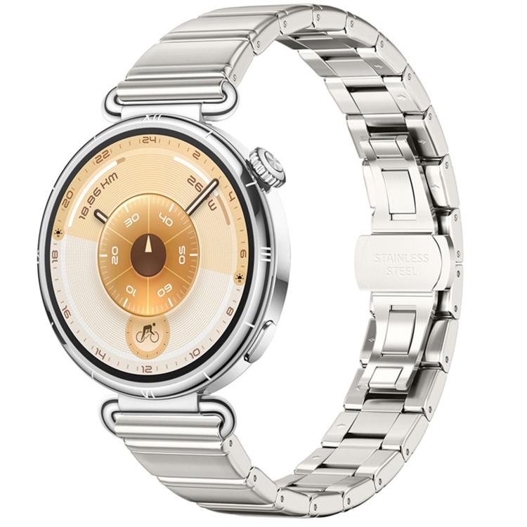 Eggplant Bamboo Slim Butterfly Folding Buckle Stainless Steel Watch Band, For OPPO Watch X3 Mini