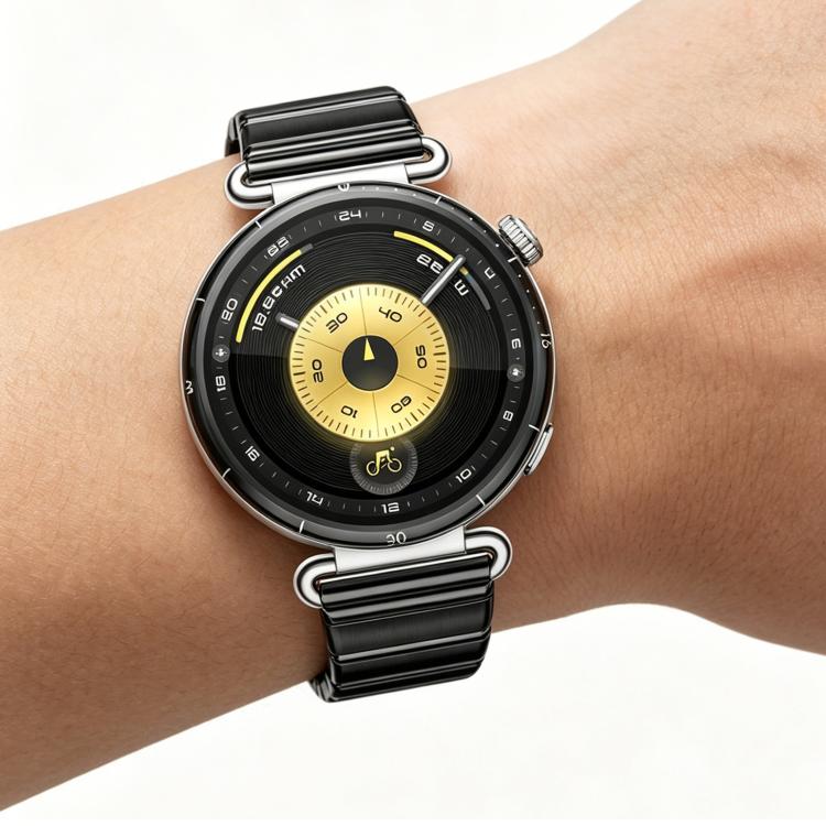 Eggplant Bamboo Slim Butterfly Folding Buckle Stainless Steel Watch Band, For OPPO Watch X3 Mini