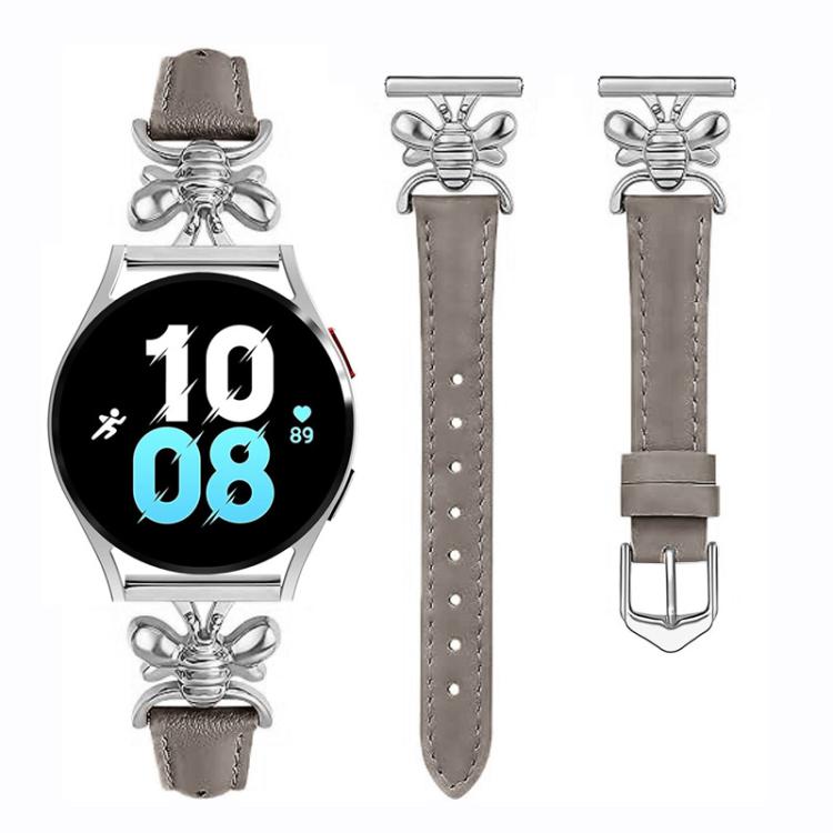 Metal Little Bee Vegan Leather Watch Band, 20mm