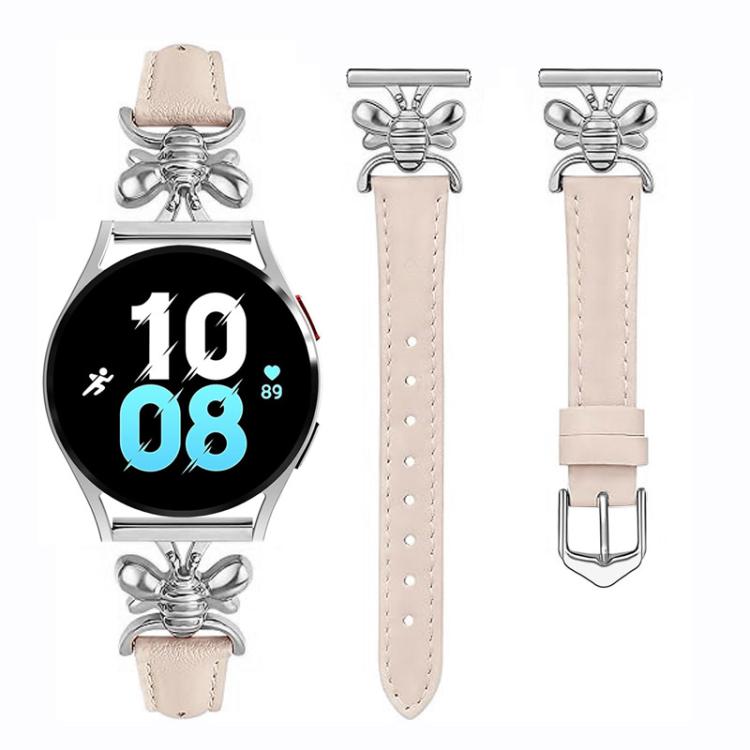 Metal Little Bee Vegan Leather Watch Band, 20mm