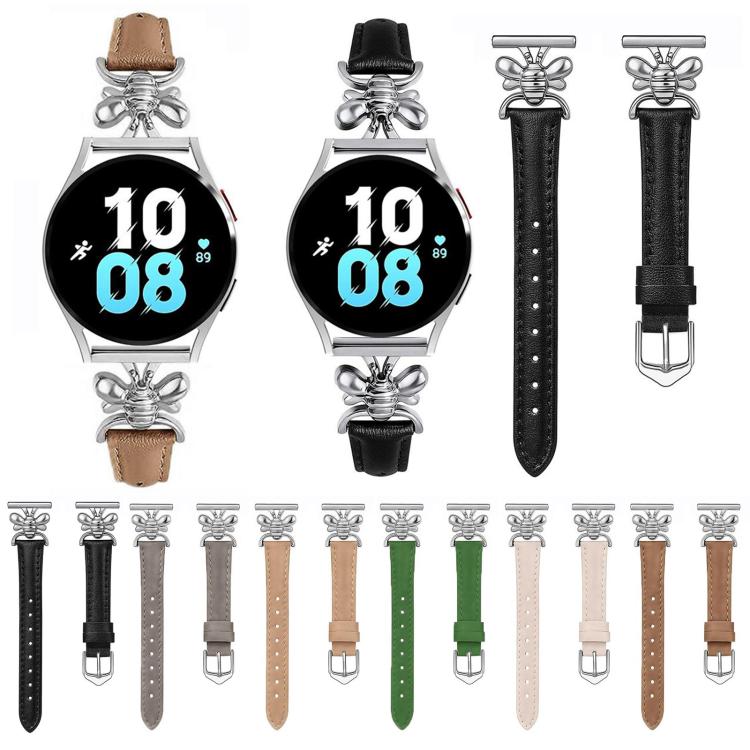 Metal Little Bee Vegan Leather Watch Band, 20mm