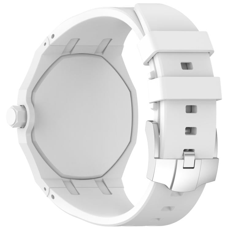Integrated Stainless Steel Pin Buckle Silicone Watch Band, For Swatch Royal Pop / Audemars Piguet