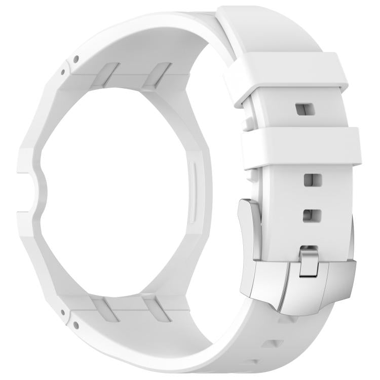 Integrated Stainless Steel Pin Buckle Silicone Watch Band, For Swatch Royal Pop / Audemars Piguet