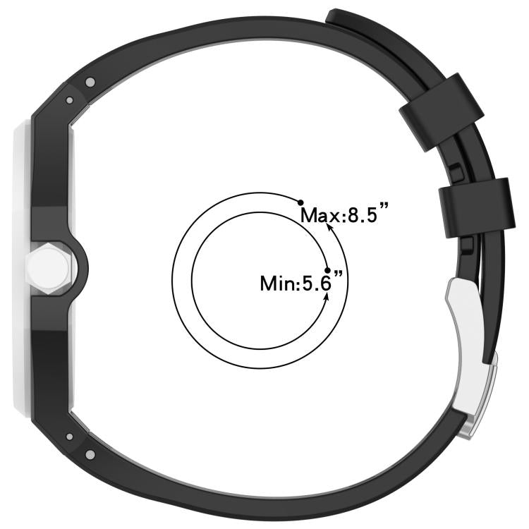 Integrated Stainless Steel Pin Buckle Silicone Watch Band, For Swatch Royal Pop / Audemars Piguet