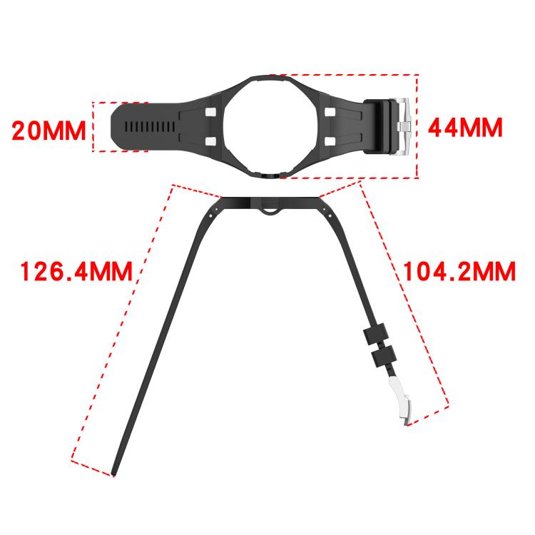 Integrated Stainless Steel Pin Buckle Silicone Watch Band, For Swatch Royal Pop / Audemars Piguet