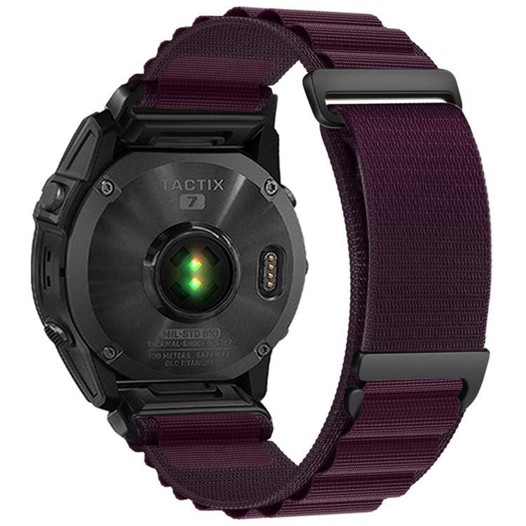 C Buckle Two-Section High Mountain Loop Nylon Watch Band, For Gamin 26mm, For Gamin 22mm