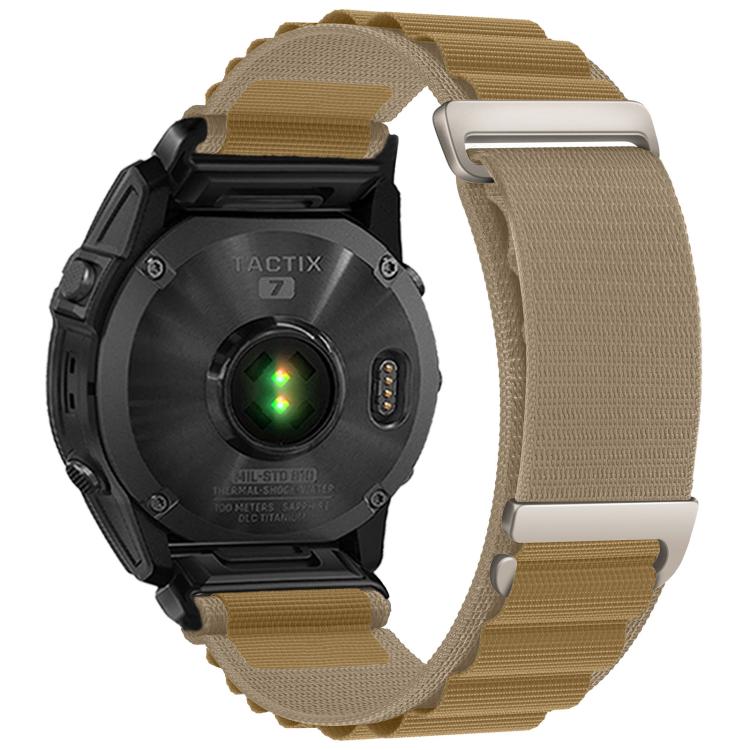 C Buckle Two-Section High Mountain Loop Nylon Watch Band, For Gamin 26mm, For Gamin 22mm