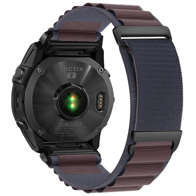 C Buckle Two-Section High Mountain Loop Nylon Watch Band, For Gamin 26mm, For Gamin 22mm