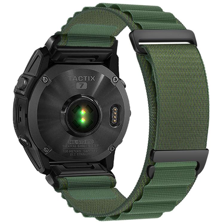 C Buckle Two-Section High Mountain Loop Nylon Watch Band, For Gamin 26mm, For Gamin 22mm