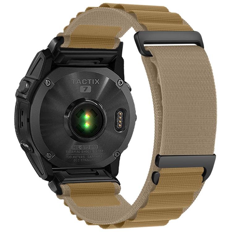 C Buckle Two-Section High Mountain Loop Nylon Watch Band, For Gamin 26mm, For Gamin 22mm