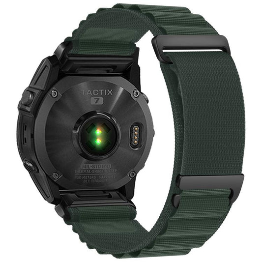 C Buckle Two-Section High Mountain Loop Nylon Watch Band, For Gamin 20mm