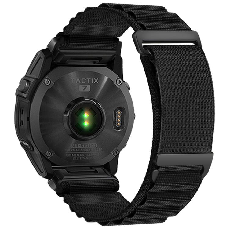 C Buckle Two-Section High Mountain Loop Nylon Watch Band, For Gamin 20mm