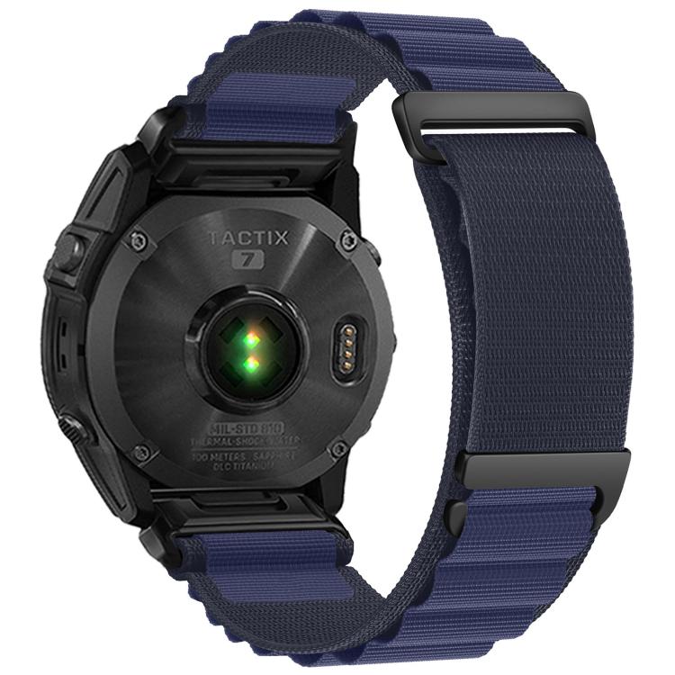 C Buckle Two-Section High Mountain Loop Nylon Watch Band, For Gamin 20mm