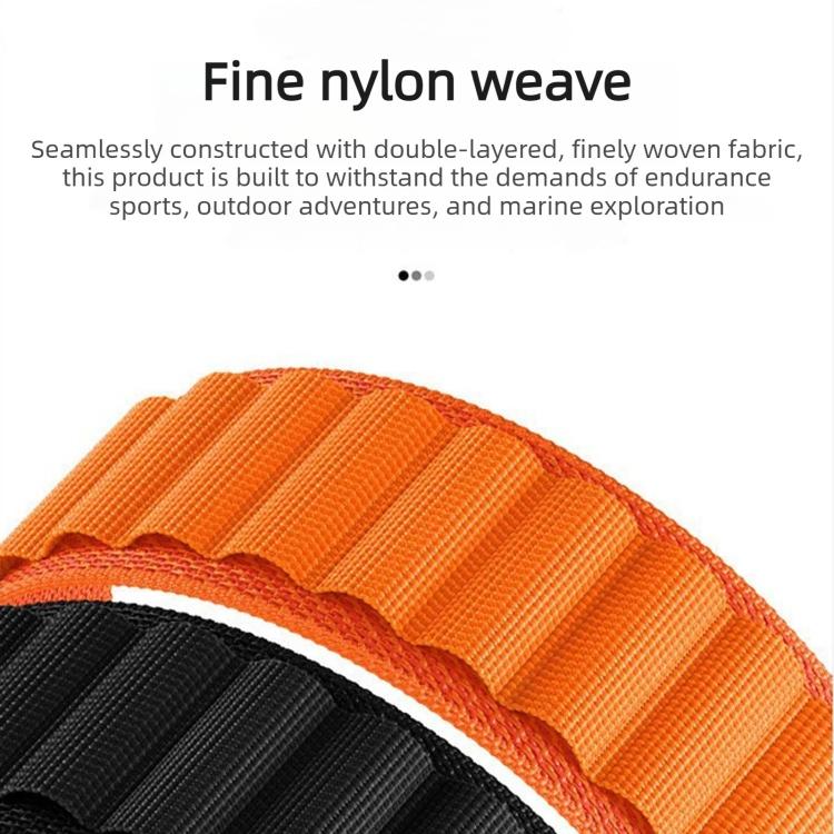 C Buckle Two-Section High Mountain Loop Nylon Watch Band, For Gamin 26mm, For Gamin 22mm