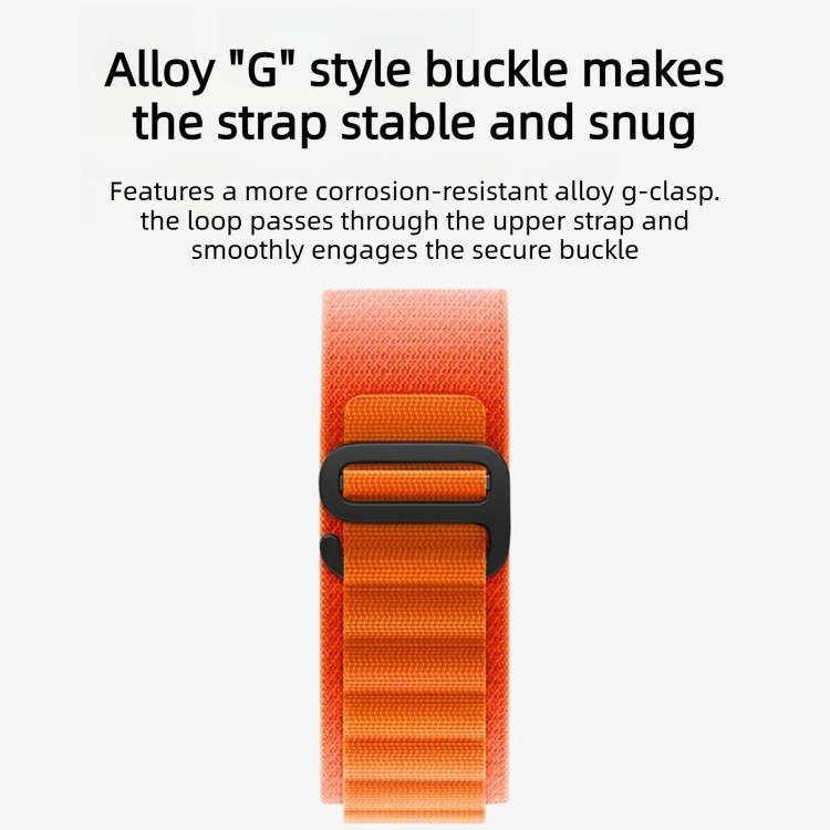 C Buckle Two-Section High Mountain Loop Nylon Watch Band, For Gamin 20mm