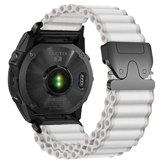 Parachute Buckle Off Road Wide Ribbed Nylon Watch Band, For Gamin 26mm, For Gamin 22mm, For Gamin 20mm