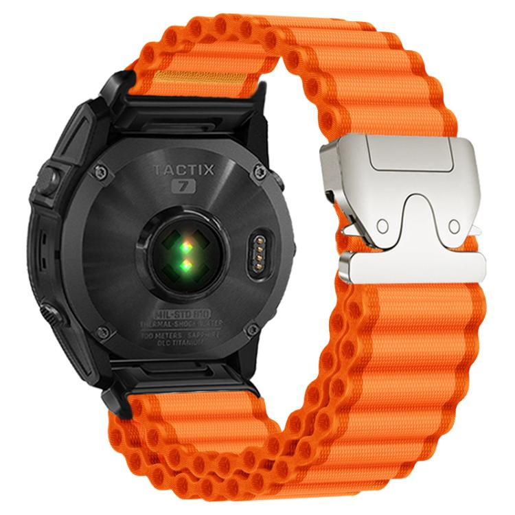 Parachute Buckle Off Road Wide Ribbed Nylon Watch Band, For Gamin 26mm, For Gamin 22mm, For Gamin 20mm