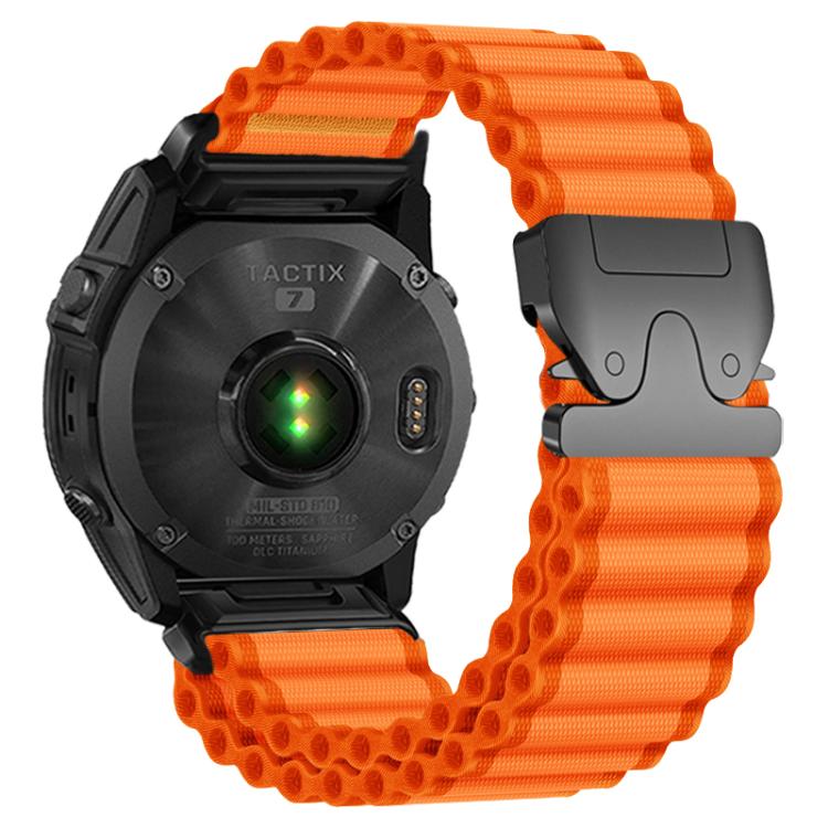 Parachute Buckle Off Road Wide Ribbed Nylon Watch Band, For Gamin 26mm, For Gamin 22mm, For Gamin 20mm