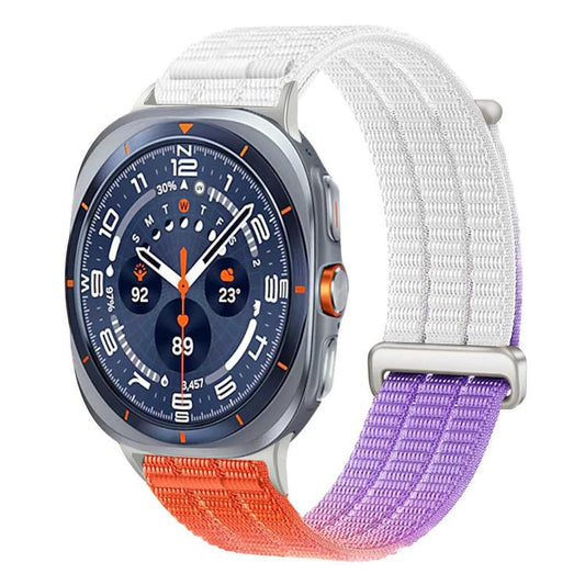 Double-Link Cloud-Feel Breathable Nylon Loop Metal Head Watch Band, For Galaxy Watch Ultra2 2026 / 2025 / 1 2024