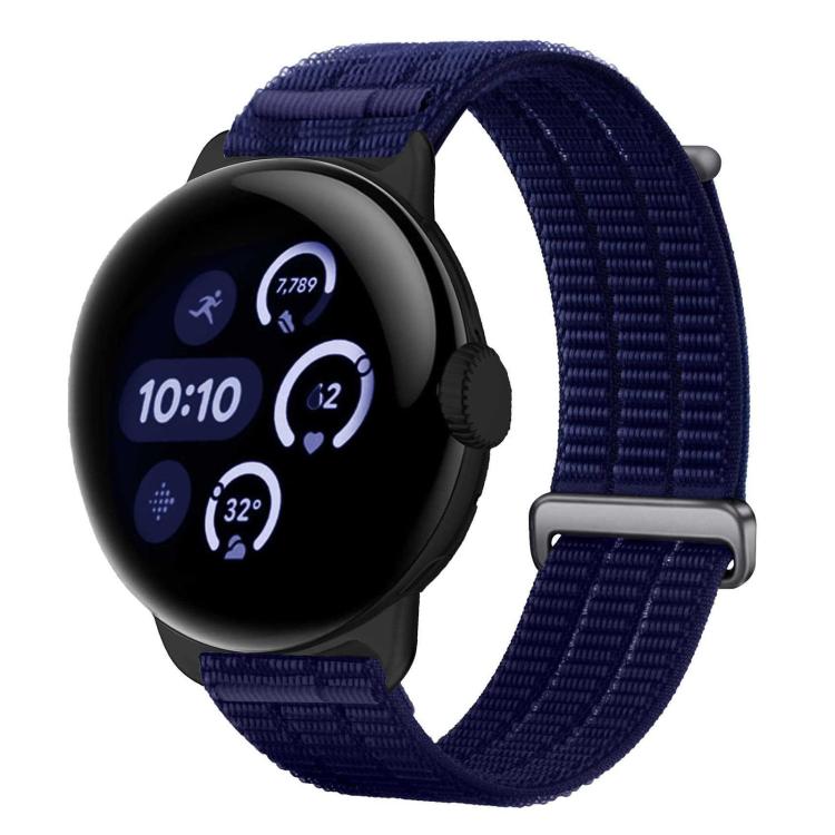 Double-Link Cloud-Feel Breathable Nylon Loop Metal Head Watch Band, For Google Pixel Watch 4 / 3 45mm, For Google Pixel Watch 4 / 3 / 2 / 1 41mm